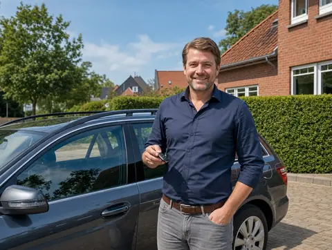 Verkäufer aus Korbach mit dem verkauften Fahrzeug