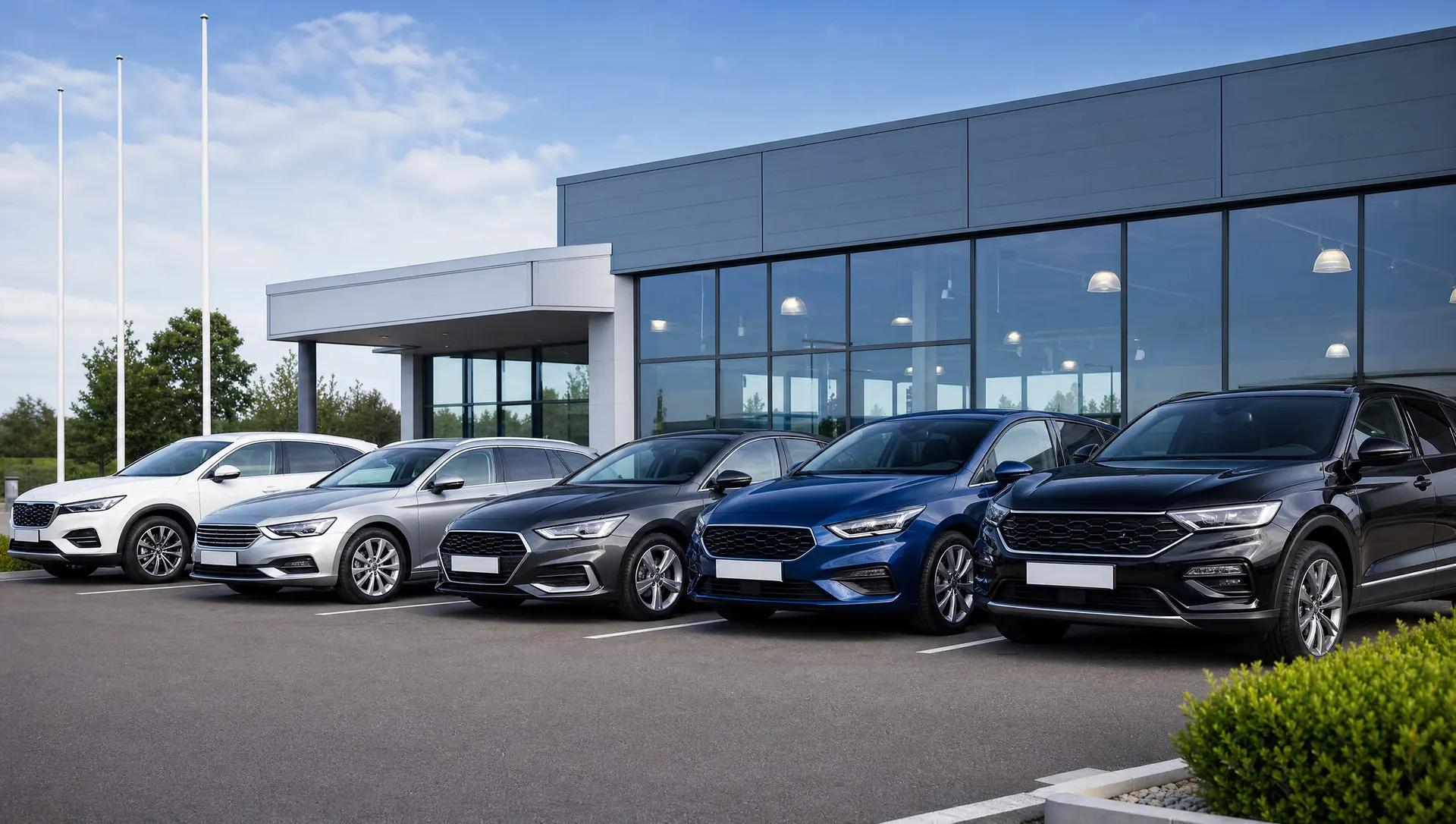 Angekaufte Fahrzeuge vor dem Autohaus – Autoankauf Korbach